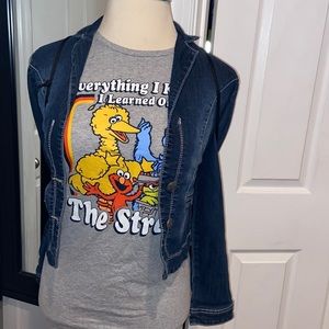 Maurice’s denim cropped jacket size M